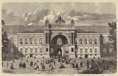 Velký vchod na pařížskou výstavu, na Champs Elysees (rytina) od English School