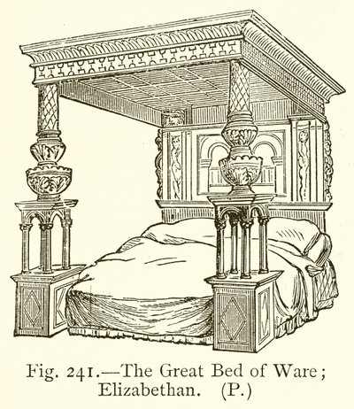 The Great Bed of Ware; alžbětinský od English School