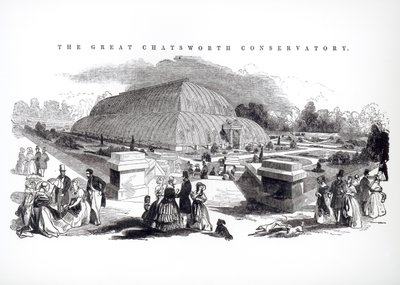 Velká konzervatoř v Chatsworth, 1844 od English School