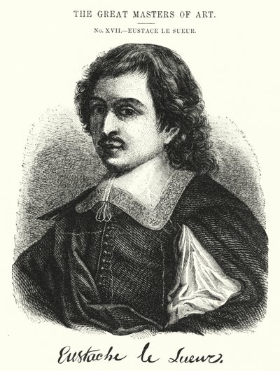 Velký mistr umění, Eustace Le Sueur (rytina) od English School