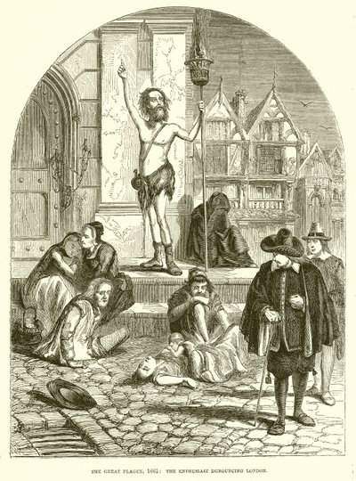 Velký mor, 1665: Nadšenec odsuzující Londýn od English School
