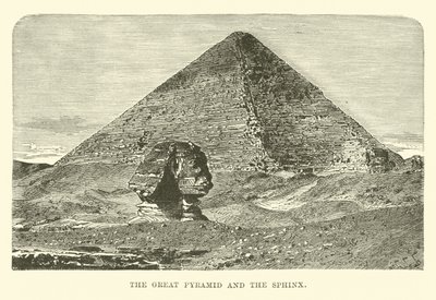 Velká pyramida a Sfinga od English School