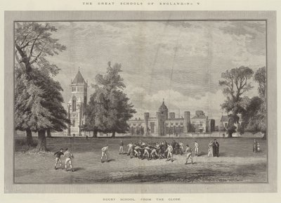 The Great Schools of England, Rugby School, from the Close (rytina) od English School