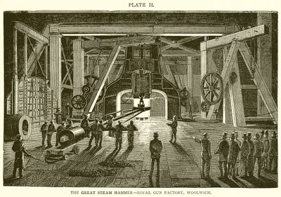 Velké parní kladivo – Royal Gun Factory, Woolwich od English School