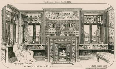 The Green Parlor v Dovne Lodge, Putney, Londýn od English School
