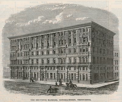 The Grosvenor Mansions, Victoria Street, Westminster, Londýn od English School