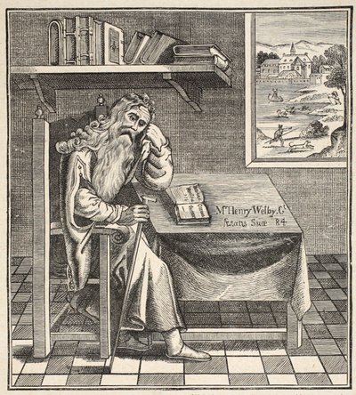 The Grub Street Hermit, z obrázku publikovaného Richardsonem, 1794 od English School