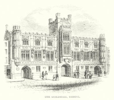The Guildhall, Bristol (rytina) od English School