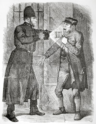 Léčba "Habitual Criminal", publikováno v časopise Punch 8. dubna 1869 (rytina) od English School
