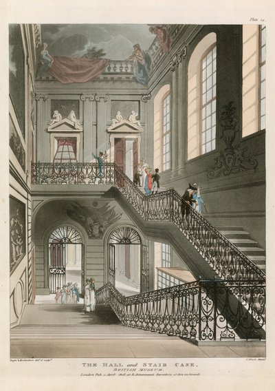 The Hall and Stair Case, Britské muzeum od English School