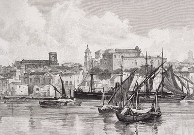 Přístav, Brindisi, Itálie, z 
