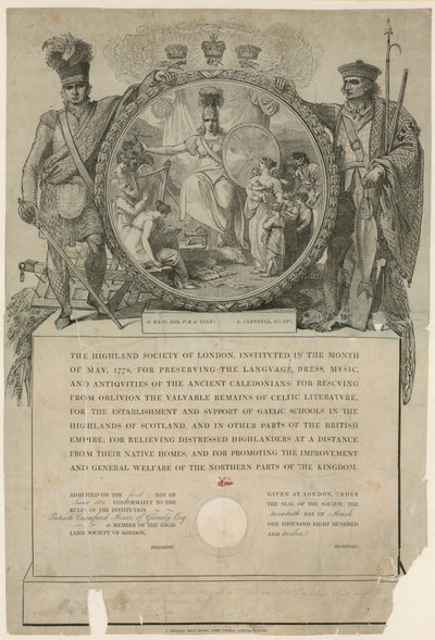 The Highland Society of London. Založena 1778 od English School