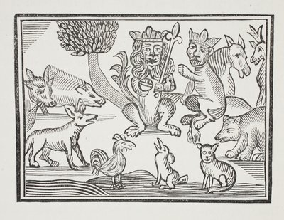 The History of Reynard the Fox, ilustrace z Chap-books of the Eighteenth Century od Johna Ashtona, pub. 1882 od English School
