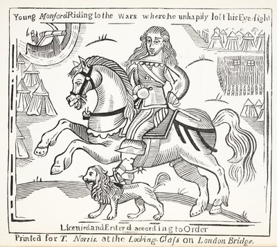 Historie slepého žebráka z Bethnal Green, ilustrace z Kapitoly osmnáctého století od Johna Ashtona, pub. 1882 od English School