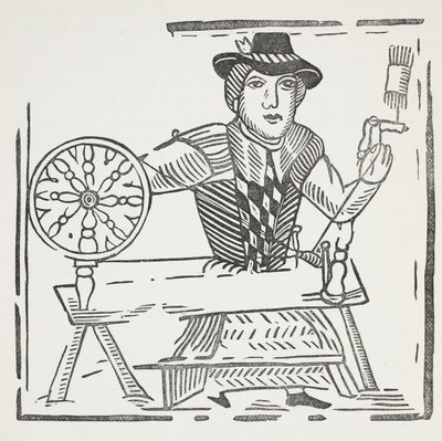 Historie slepého žebráka z Bethnal Green, ilustrace z Kapitoly osmnáctého století od Johna Ashtona, pub. 1882 od English School