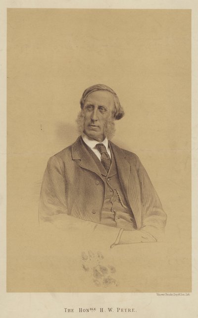 The Honourable H W Petre (litografie) od English School