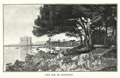 Ile St Honorat (rytina) od English School