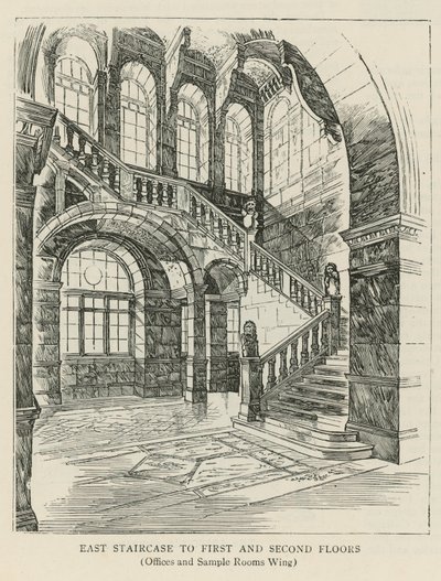 Imperial Institute: Východní schodiště do prvního a druhého patra od English School