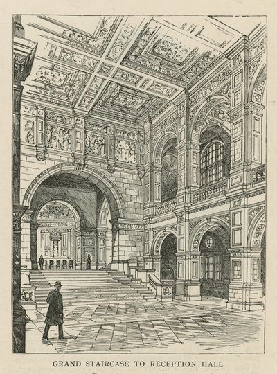 Imperial Institute: Velké schodiště do přijímací haly od English School