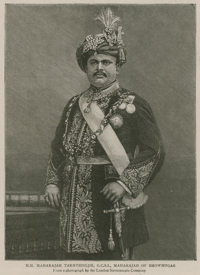 Císařský institut: Jeho Výsost Maharaja Takhtsinhji, Maharajah of Bhownugar od English School