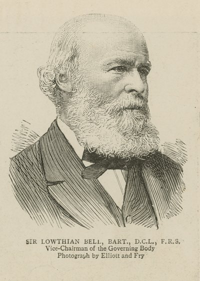 Imperial Institute: Sir Lowthian Bell, místopředseda vedoucího sboru od English School