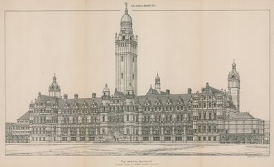 Imperial Institute: Přijatý návrh Thomase Edwarda Collcutta od English School