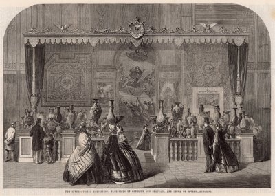 Mezinárodní výstava; Tapiserie z Gobelínů a Beauvais a Čína ze Sevres od English School