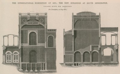 Mezinárodní výstava z roku 1871: Nové budovy v South Kensington od English School