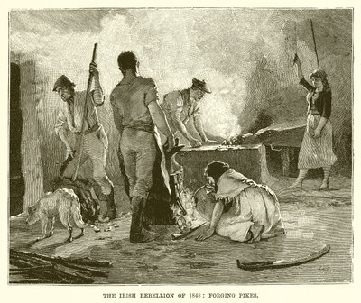 Irské povstání z roku 1848: Kování Pikes od English School
