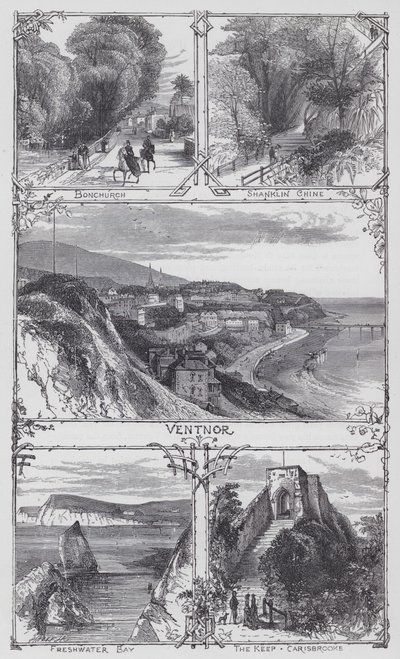 The Isle of Wight (rytina) od English School