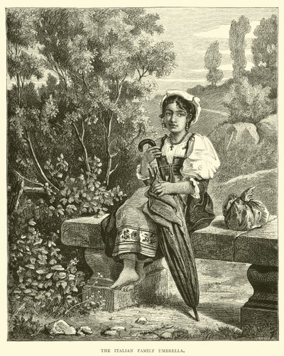 Italský rodinný deštník od English School