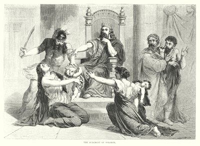 The Judgment of Solomon (rytina) od English School