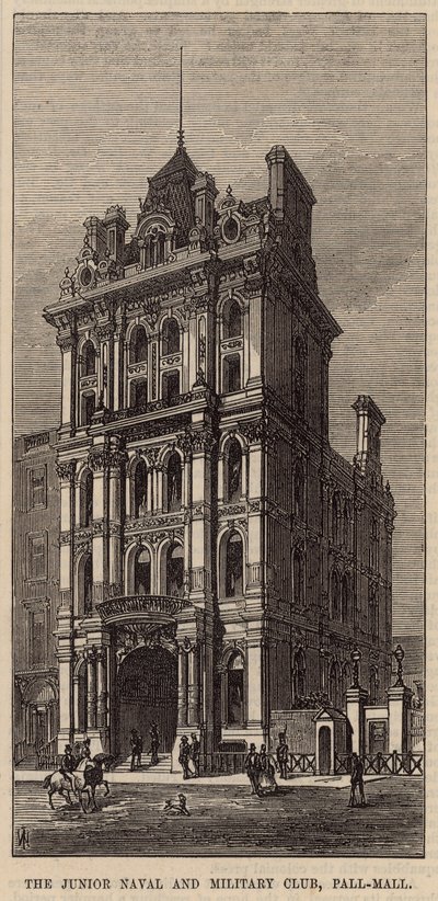 Junior Naval and Military Club, Pall Mall od English School
