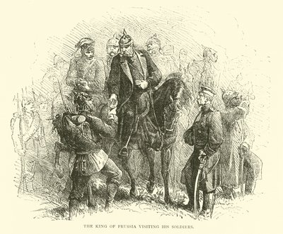 Pruský král na návštěvě u svých vojáků, srpen 1870 od English School