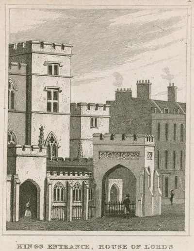 The Kings Entrance to House of Lords, Westminster, London od English School