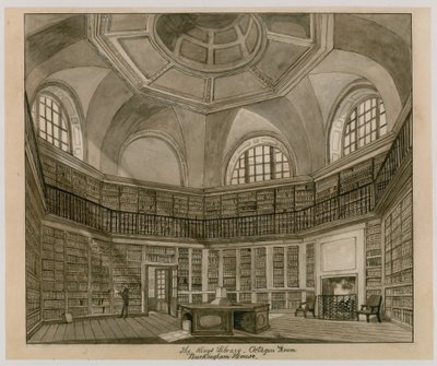 The Kings Library, Octagon Room, Buckinghamský palác (wc na papíře) od English School
