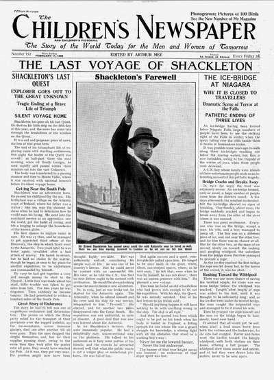 The Last Voyage of Shackleton, titulní strana 