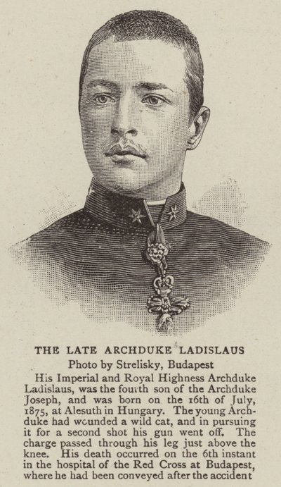 Zesnulý arcivévoda Ladislav (rytina) od English School