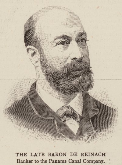 Zesnulý baron de Reinach (rytina) od English School