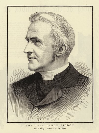 The Late Canon Liddon (rytina) od English School