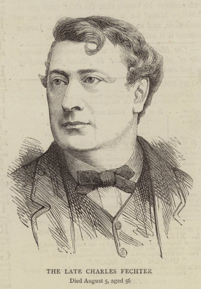 Zesnulý Charles Fechter (rytina) od English School