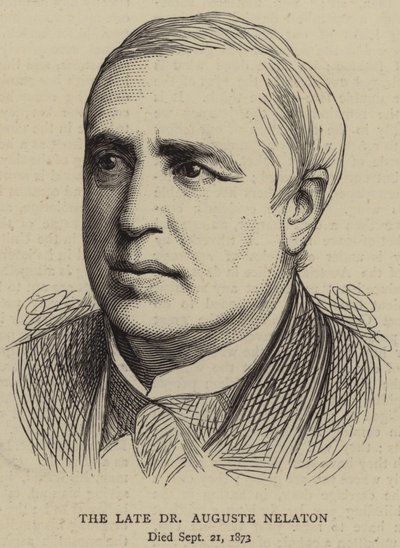 Zesnulý Dr Auguste Nelaton (rytina) od English School
