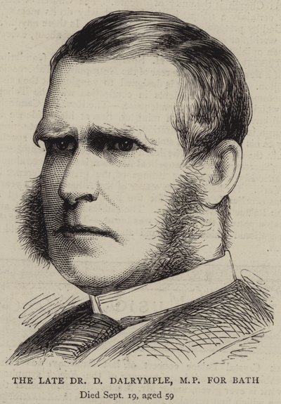 Zesnulý Dr. D. Dalrymple, poslanec za Bath (rytina) od English School