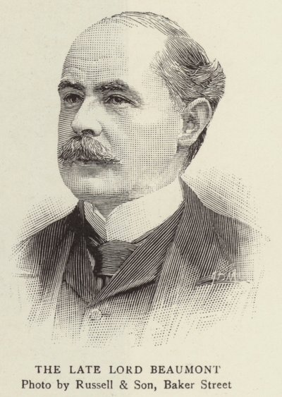 Zesnulý lord Beaumont (rytina) od English School