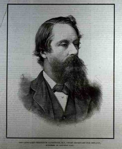Zesnulý lord Frederick Cavendish (1836-82), M.P., hlavní tajemník pro Irsko, z The Illustrated London News, 13. května 1882 od English School