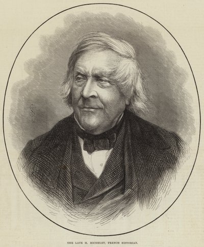 Zesnulý M. Michelet, francouzský historik (rytina) od English School