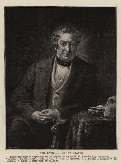 Zesnulý pan Henry Graves (rytina) od English School