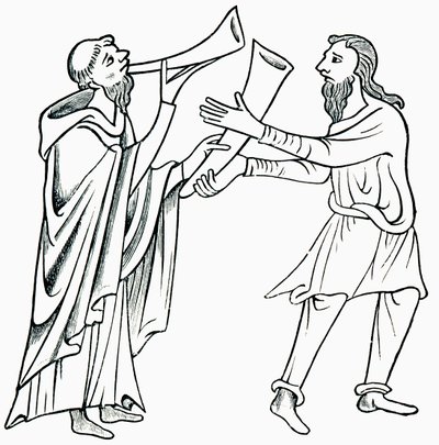Legenda o rohu svatého Patrika, z „Krátké historie anglického lidu“ od J. R. Greena, vydáno 1893 od English School