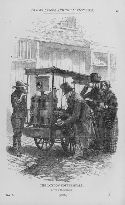 The London Coffee-Stall (rytina) od English School