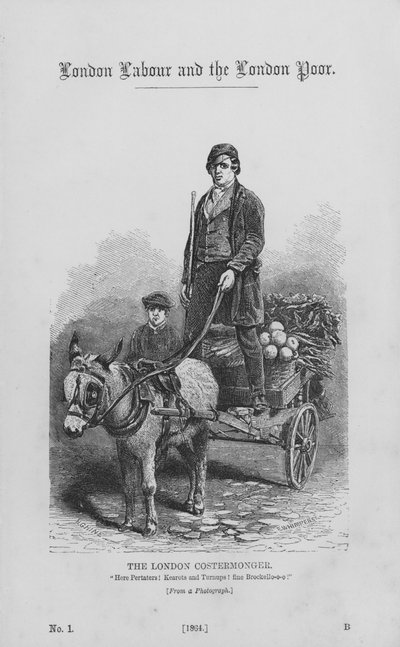 The London Costermonger (rytina) od English School